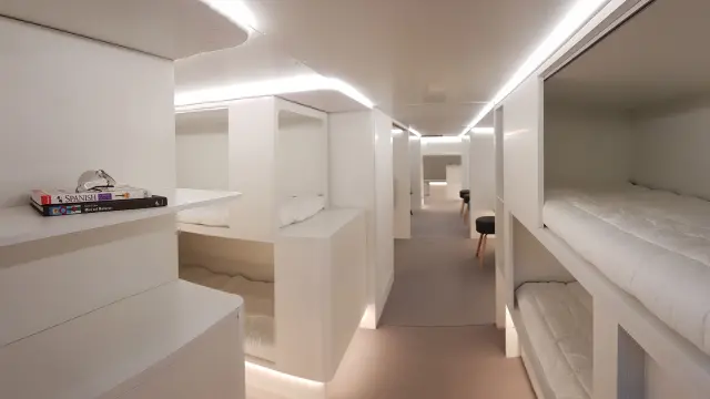 Compartimentos con camas individuales para los pasajeros del futuro Airbus A330.