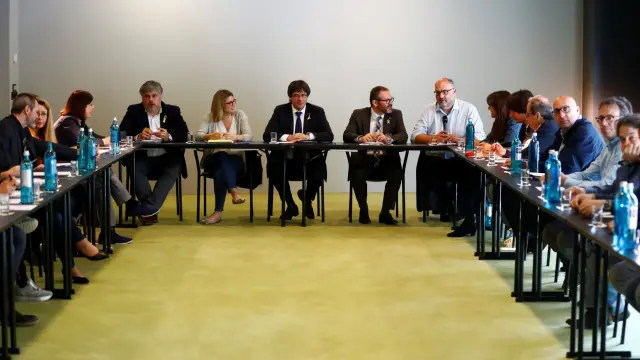 Los diputados de JxCat se han reunido este miércoles en Berlín, con la presencia de Puigdemont.