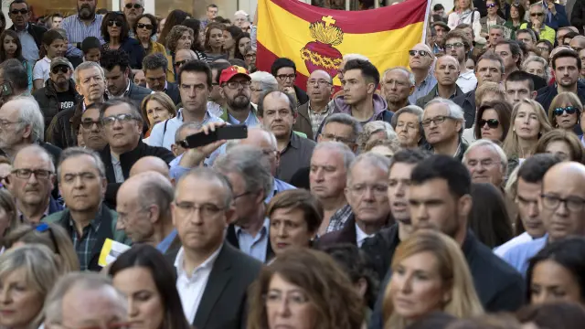 Manifestación en el centro de Pamplona por los agredidos en Alsasua.