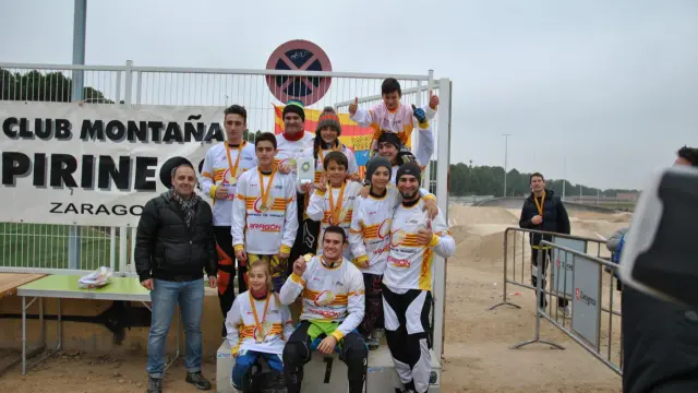 Varios de los corredores destacados en el Campeonato de Aragón.
