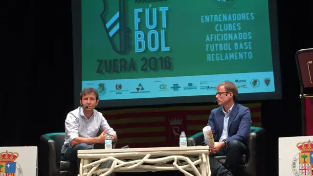 Luis Milla en lel II Encuentro del Fútbol Aragonés