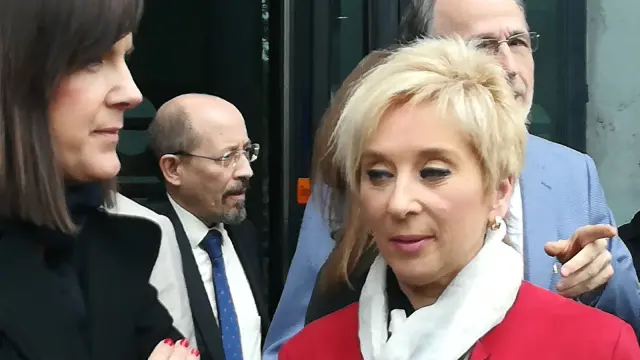 La fiscal, Elena Sarasate, a su llegada a la Audiencia de Navarra