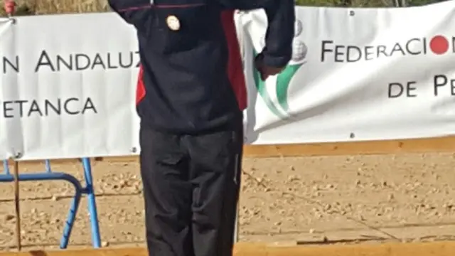 Jesús Escacho, tercero en el Campeonato de España juvenil de petanca.