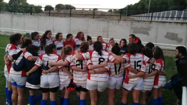 La selección aragonesa femenina de rugby.