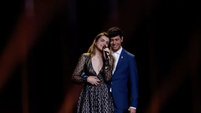 Amaia y Alfred en el segundo ensayo de Eurovisión 2018.