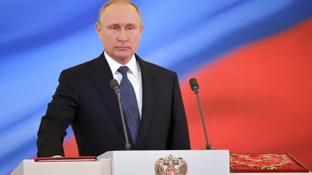 Putin durante su discurso de este lunes