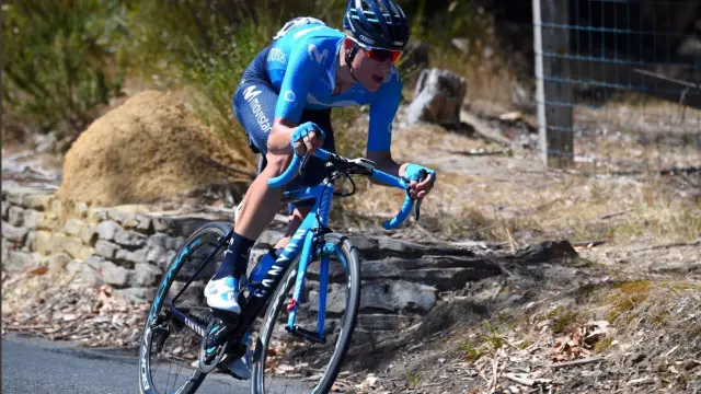 Jaime Castrillo, ciclista de Movistar, debuta esta temporada como profesional.