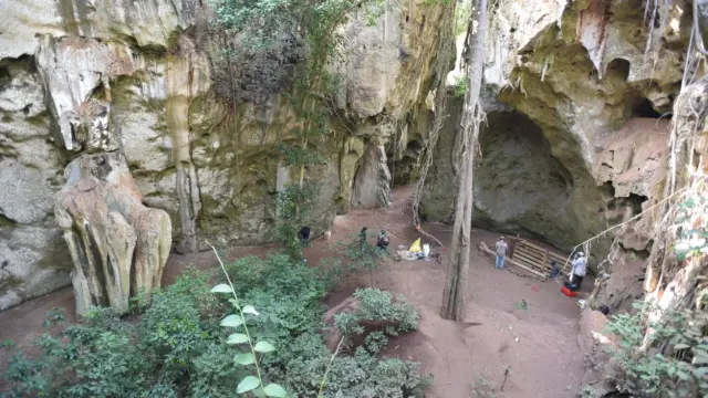 Imagen de la cueva de Panga ya Saidi, situada en Kalifi, Kenia.