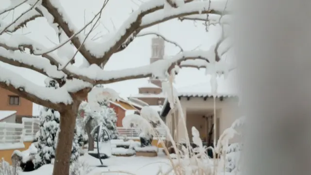 Imagen de la pasada nevada en Ferreruela de Huerva, en la Comarca del Jiloca (Teruel).