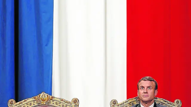 Emmanuel Macron, en una ceremonia el 14 de mayo de 2017 en París.