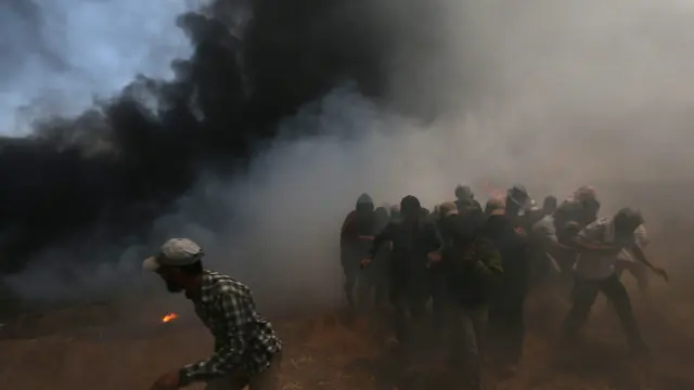 Enfrentamientos en la frontera de Gaza