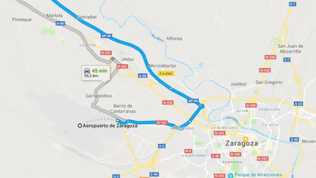 El accidente tuvo lugar en la carretera de Logroño con la carretera del Aeropuerto