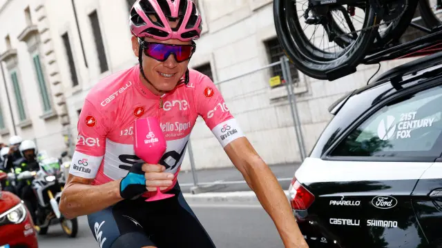 Froome tras ganar el último Giro.