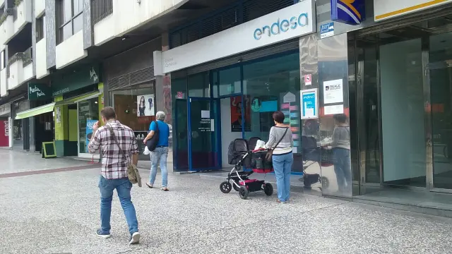 Oficina de atención al cliente de Endesa en Zaragoza.