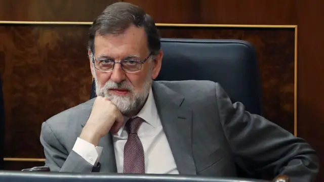 El presidente del Gobierno, Mariano Rajoy, durante la sesión de control de la oposición en el Congreso.