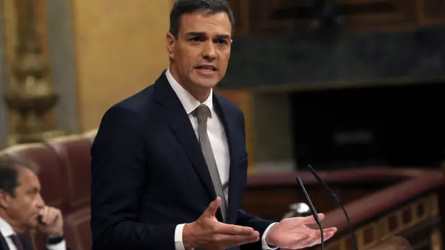 Sánchez, en la moción de censura a Mariano Rajoy