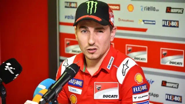 Jorge Lorenzo, piloto de Ducati, durante una rueda de prensa en Mugello.