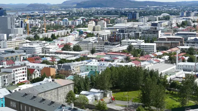 Reikiavik, capital de Islandia.