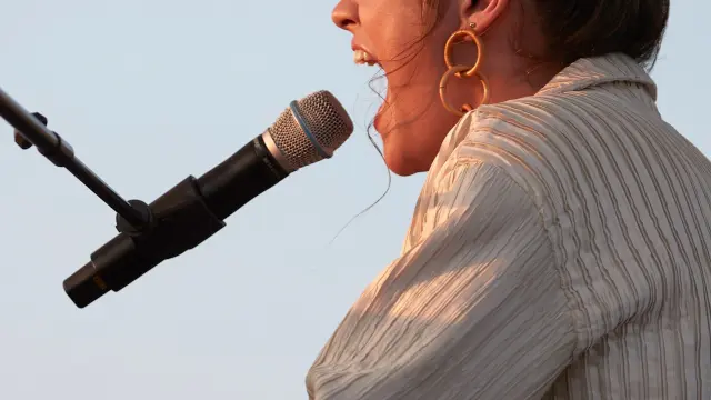 La cantante Amaia, durante el concierto