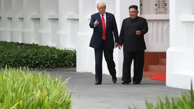 Donald Trump y Kim Jong-un reunidos por primera vez