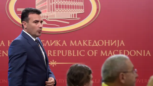 El primer ministro macedonio, Zoran Zev, este martes.
