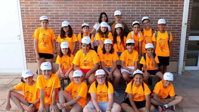 Alumnos del colegio Lucas Arriba que participan en el 'III CEMEX Morata Summer Camp'.