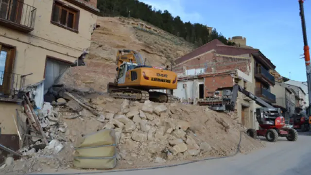 El derrumbe del cerro de Pui Pinós se produjo en abril del año pasado.