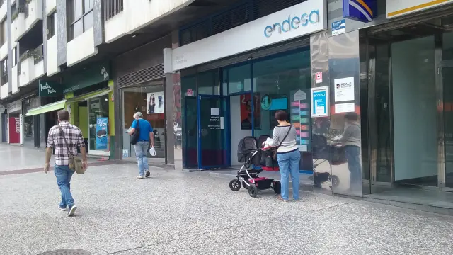 Oficina de atención al cliente de Endesa en Zaragoza.