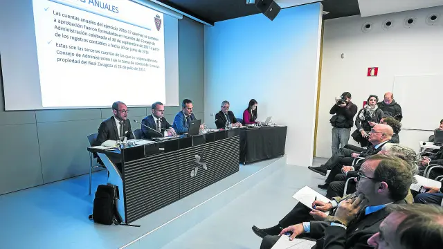 Junta General de Accionistas del Real_Zaragoza celebrada el pasado mes de diciembre.