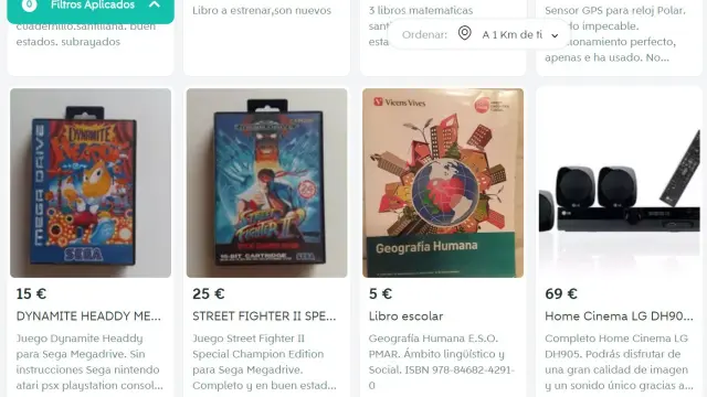 Libros a 5 euros en una 'app' de compra-venta.
