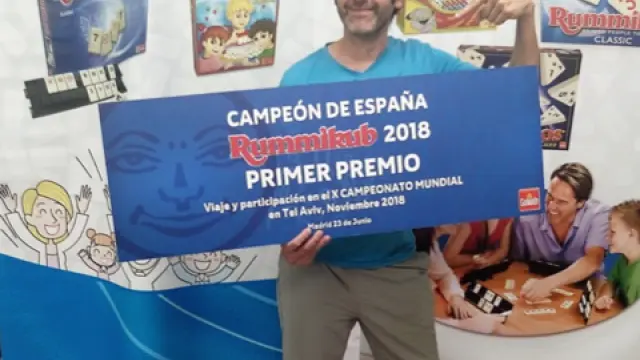 Luis Manuel Mateo, tras proclamarse campeón de España de Rummikub