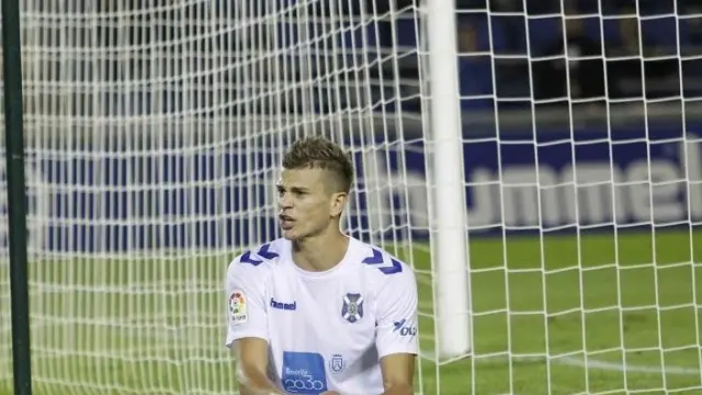 Samuele Longo, durante un partido con el Tenerife.