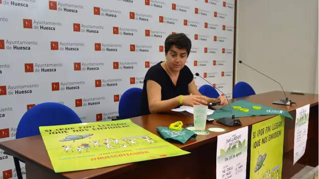 La concejala Silvia Mellado durante la presentación de la campaña.