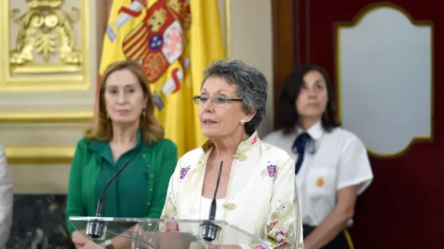 Rosa María Mateo al asumir el puesto de administradora provisional.
