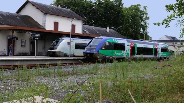 Los trenes volvieron a circular ayer entre Pau y Bedous. Vista de la estación ferroviaria de Olorón.