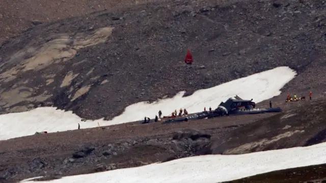 Imagen del lugar accidentado en los alpes suizos.