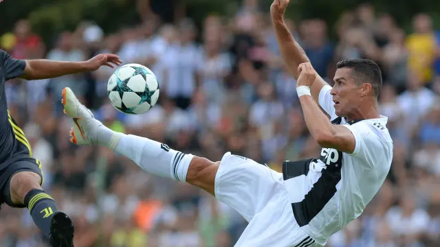 Cristiano Ronaldo debutando con el Juventus.