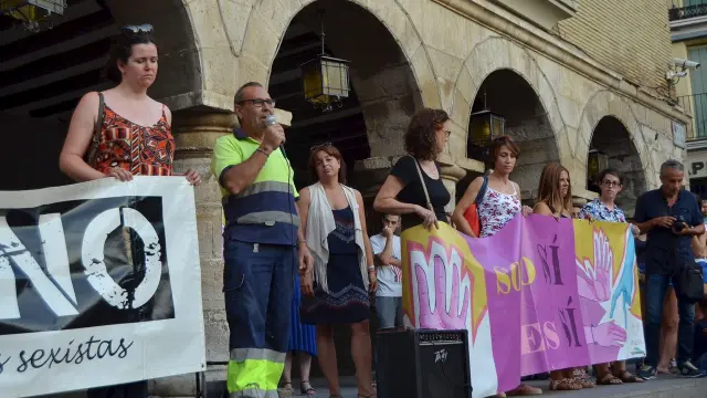 Manifestación en Monzón, una de las ciudades que salió a la calle contra la agresión sexual