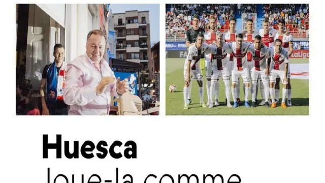 Las redes sociales -y la web- de la SD Huesca se han hecho eco de la repercusión supranacional por su estreno en Primera.