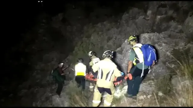 Rescatado un escalador herido en el pantano de Mezalocha