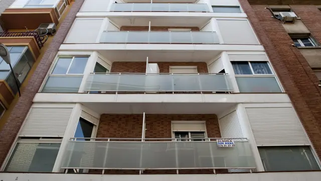 Fachada de una vivienda en Zaragoza.