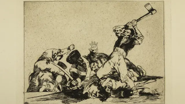 El grabado 'Lo mismo', obra de Francisco de Goya.