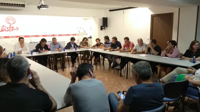 Reunión de la Comisión Ejecutiva Provincial del PSOE de Huesca
