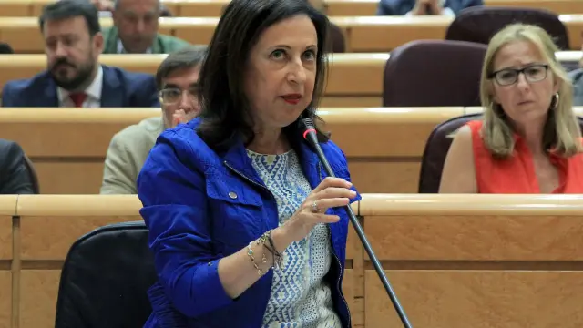 La ministra de Defensa, Margarita Robres, durante su intervención en el Congreso de los Diputados.