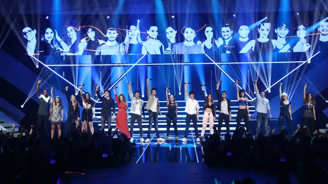 Imagen de la actuación grupal de la Gala 1 de OT 2018.