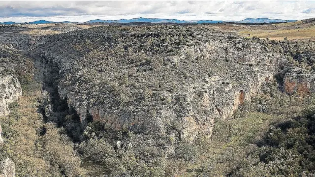 Panorámica de las Hoces del río Piedra, en Torralba de los Frailes.