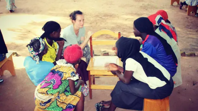 La enfermera Ana Sáez durante su voluntariado en la República del Chad (África).