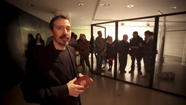 Ricardo Calero, en otra exposición de la misma temática en 2013.