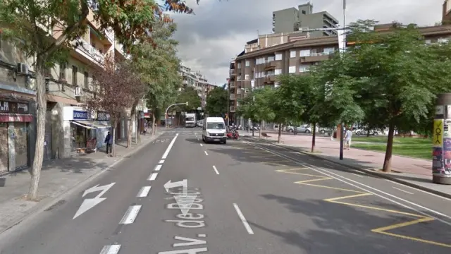 La actual avenida Borbó del distrito de Nou Barris, en Barcelona.