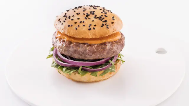 Versión pequeña (30 gramos) de la hamburguesa de ternasco.